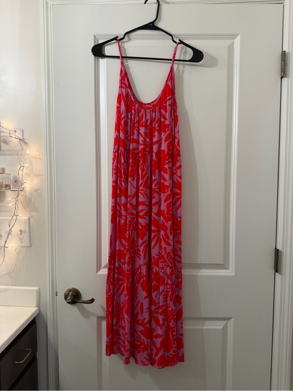 Loft Red Floral Maxi Slip Dress - Sleeveless Summer Dress
